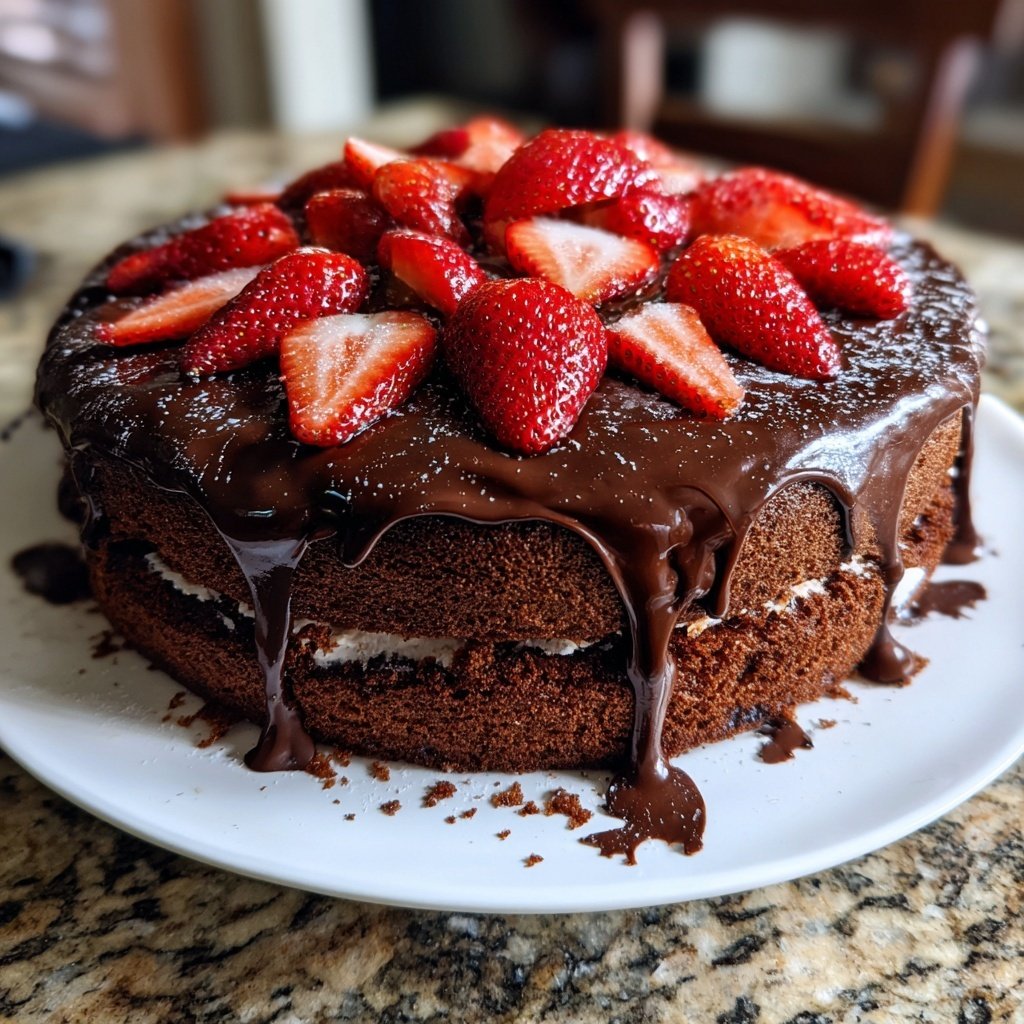 Strawberry Chocolate Cake