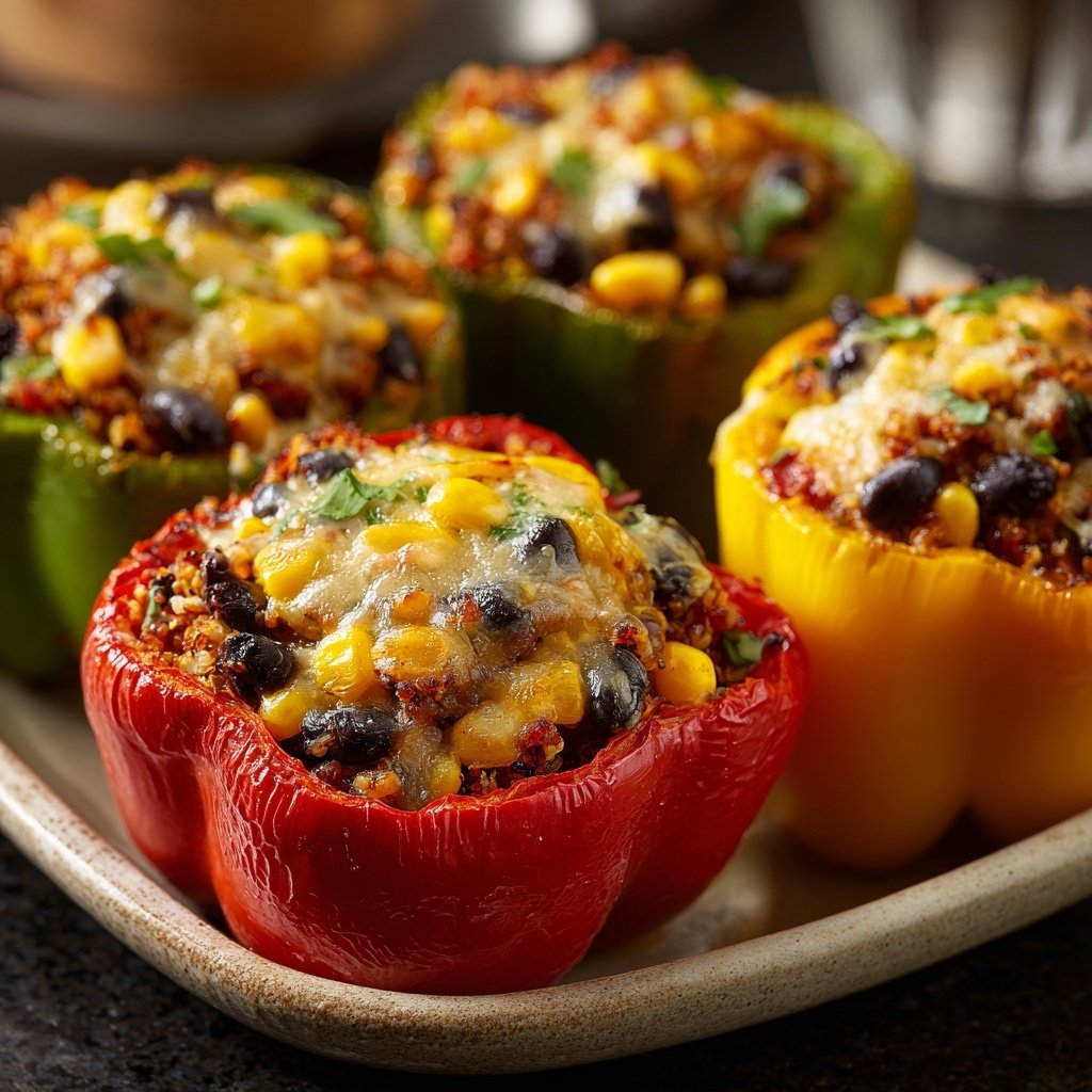 Healthy Dinner Stuffed Bell Peppers