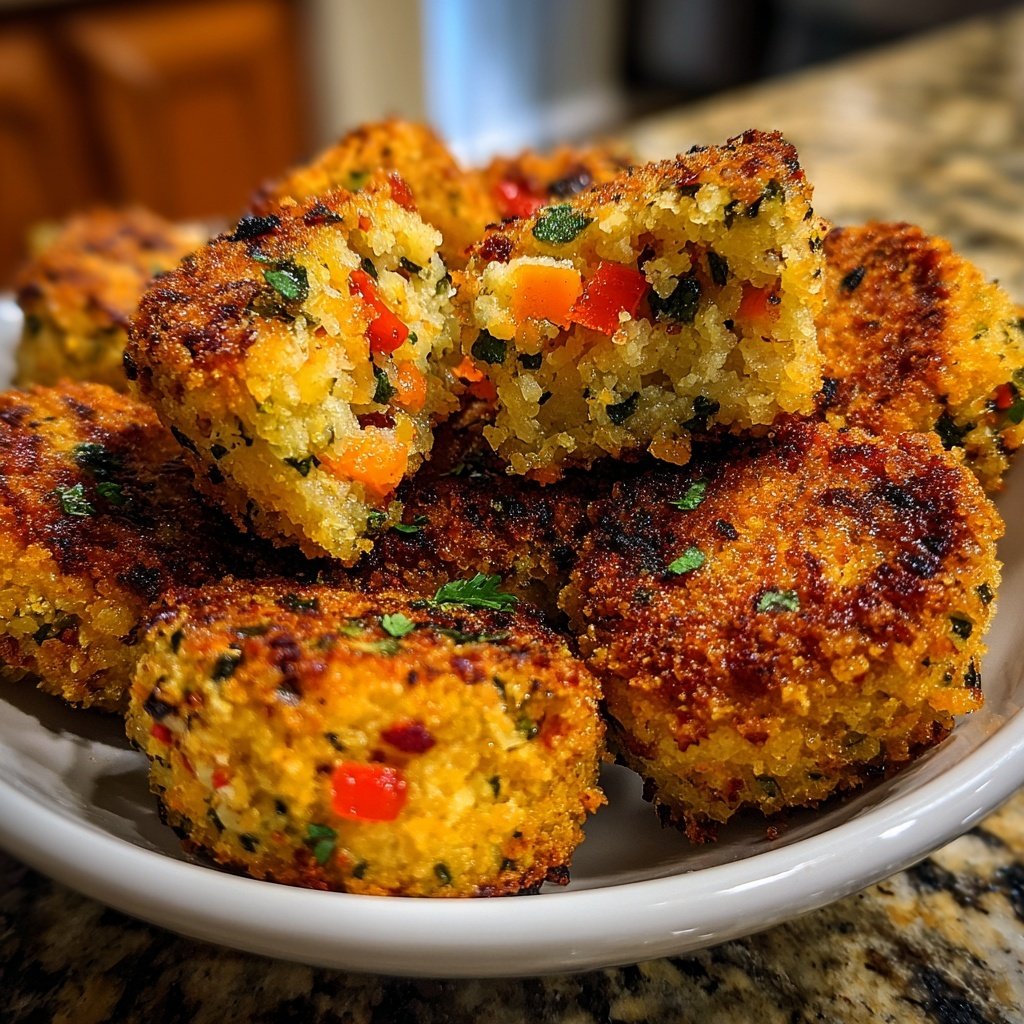 Crispy Tofu Veggie Nugget Bites