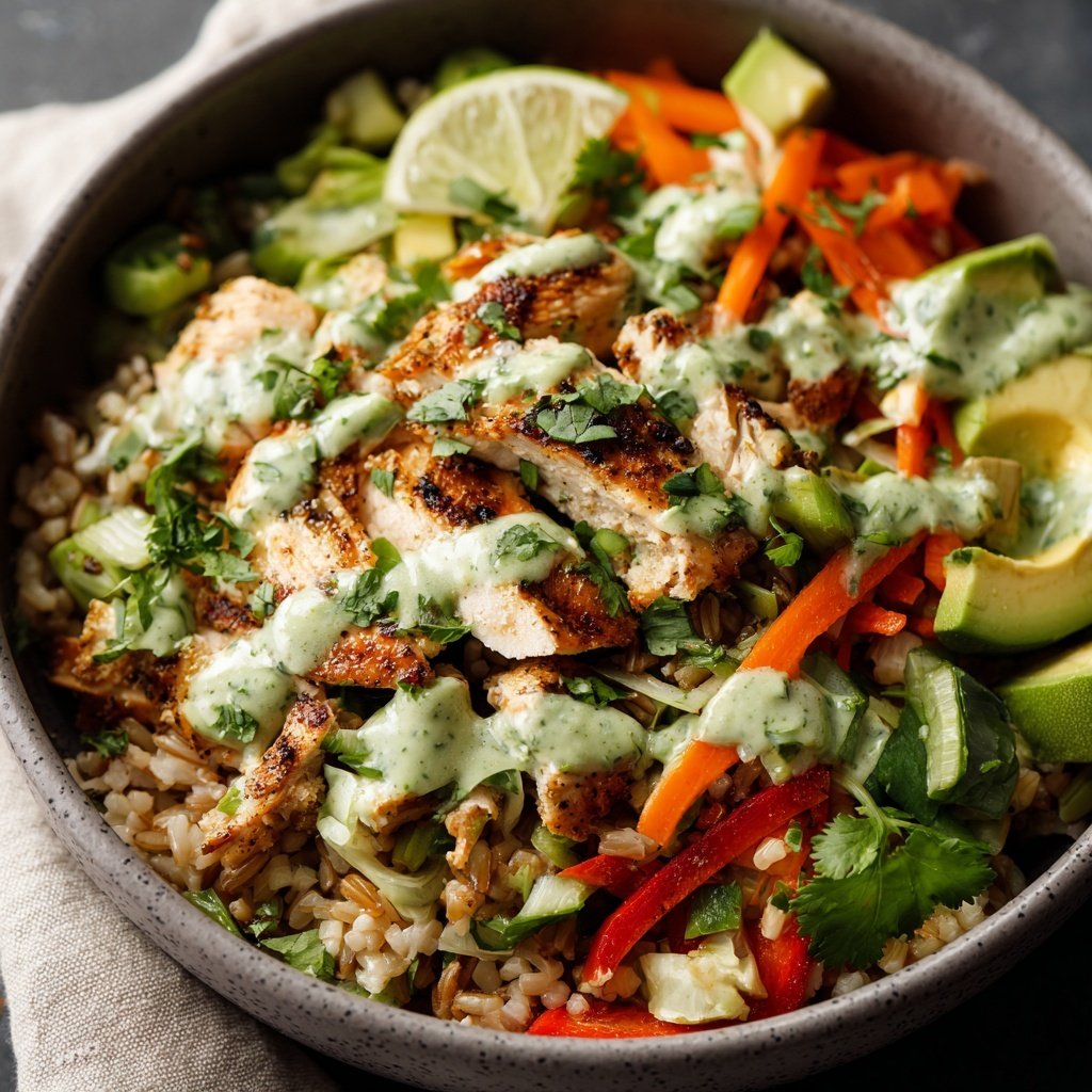 Healthy Chicken And Brown Rice Bowl
