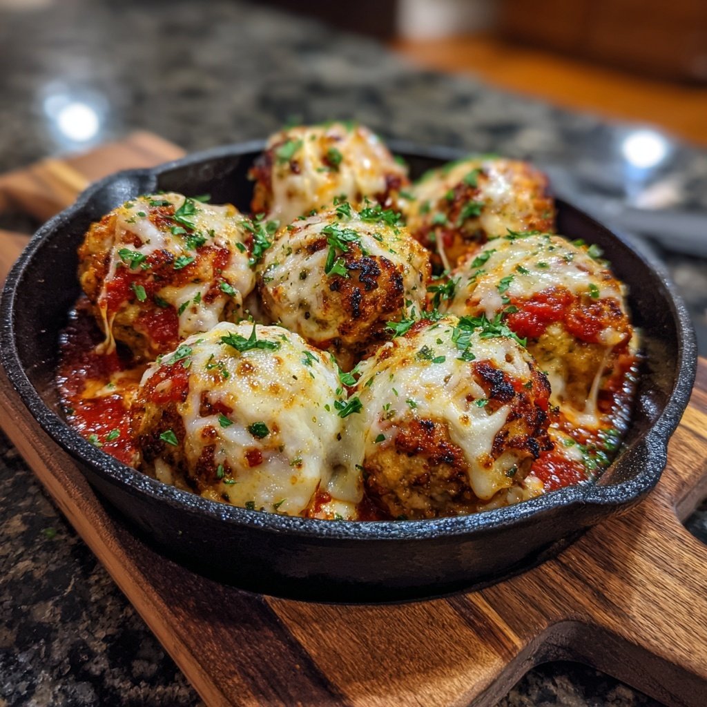 Ground Chicken Parmesan Meatballs