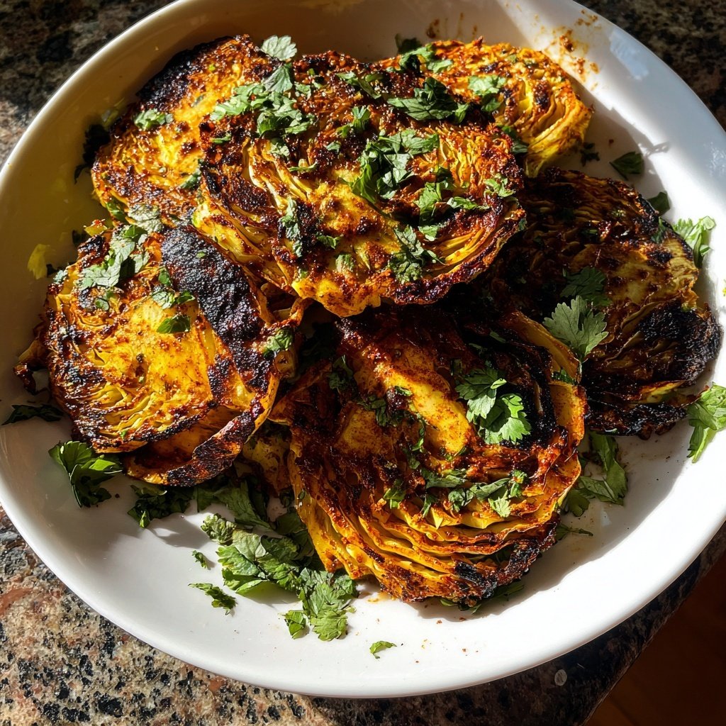 Jamaican Roasted Cabbage Steaks