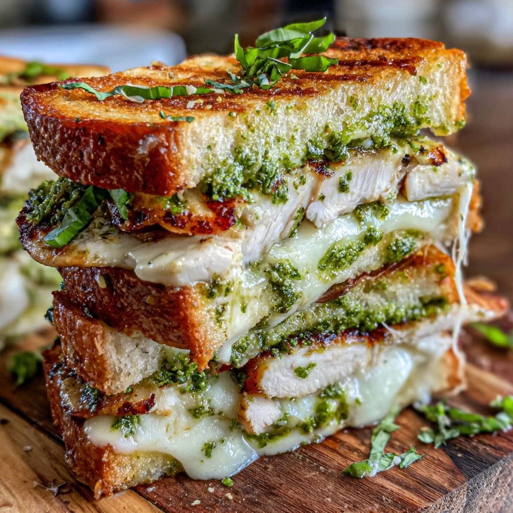 Easy Lunch Chicken Pesto Sandwich