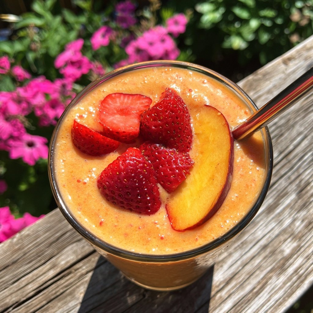 Peach Strawberry Smoothie