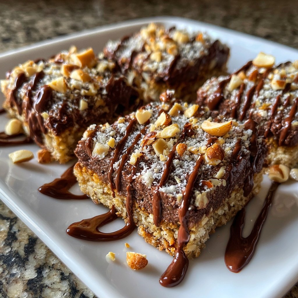 Chocolate Banana Hazelnut Snack Squares